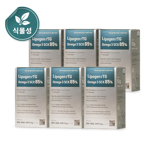리포젠 식물성 초임계 rTG 오메가3 85% 180캡슐(소형견묘 기준6개월)(Lipogen rTG Omega 3 SCX 85%)