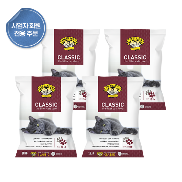 [고양이모래]닥터엘시 클래식 무향 8.16kg 4개(Dr Elsey's Classic UnScented18lb)**B2B전용주문**